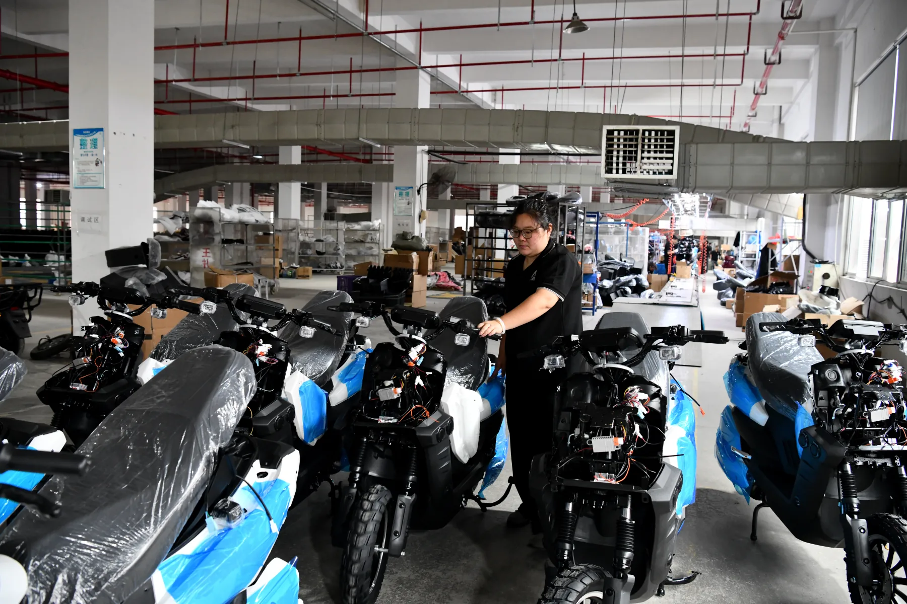 Reviewing vehicles in the workshop
